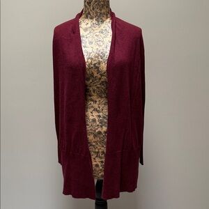 Moda International Cotton/Cashmere Blend Long Cardigan - Size Small